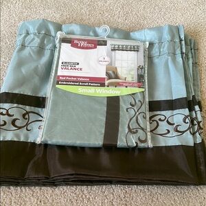 Better Homes And Gardens Sage Green and Brown Window Valance Curtains